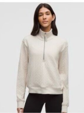 Lululemon Engineered warmth quarter zip- bone